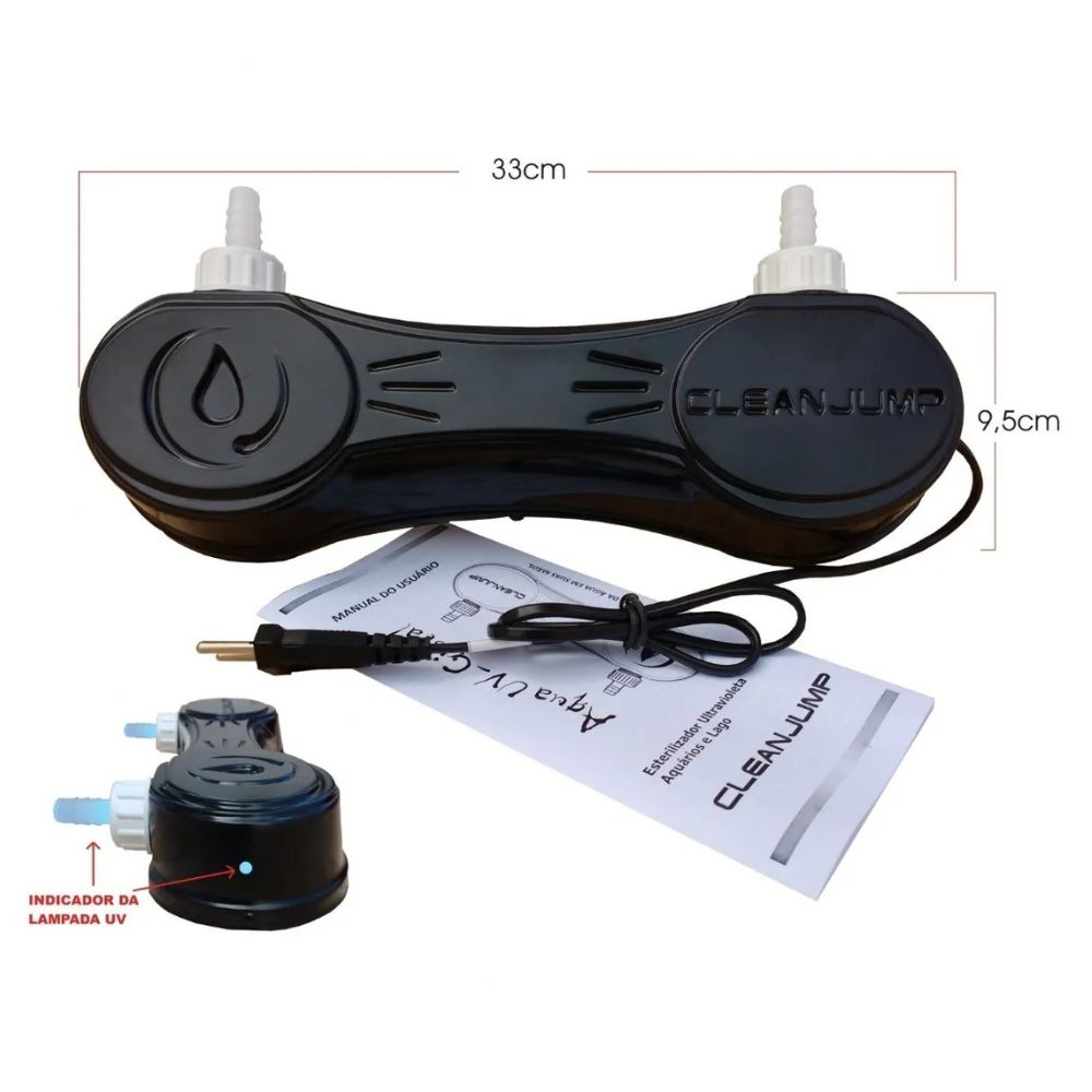 Filtro UV-C Externo Black 8W – Ideal para Aquários e Lagos com Água Cristalina (1)