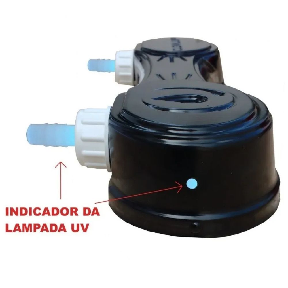 Filtro UV-C Externo Black 8W – Ideal para Aquários e Lagos com Água Cristalina (1)